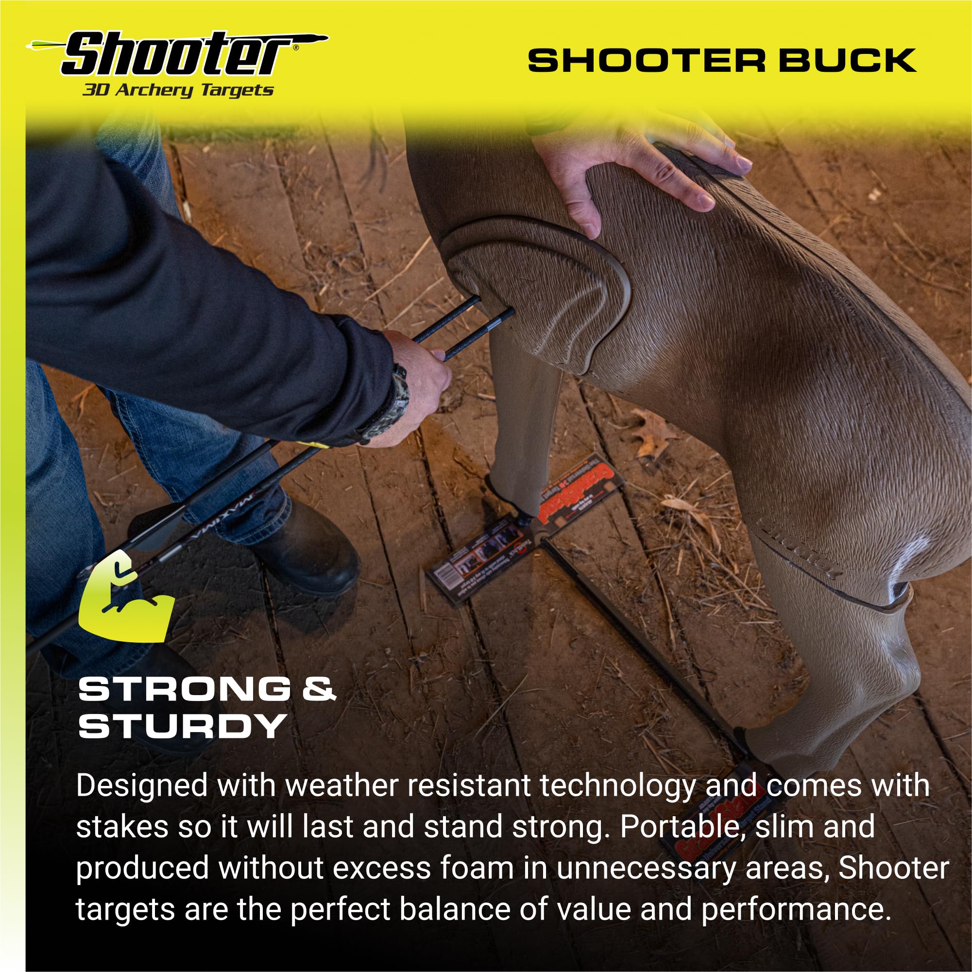 Buck 3D Archery Target z Weather-resistant, Durable Foam