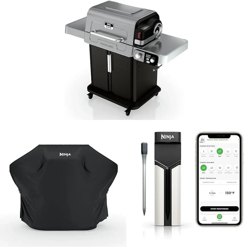 1787748758_2k0K94nG FlexFlame, Featuring Grill and Smoker, Electric and Propane Grill, Roaster, BBQ Grill, 5-in-1 Cooking System, 3 Burner, Digital Control, Outdoor