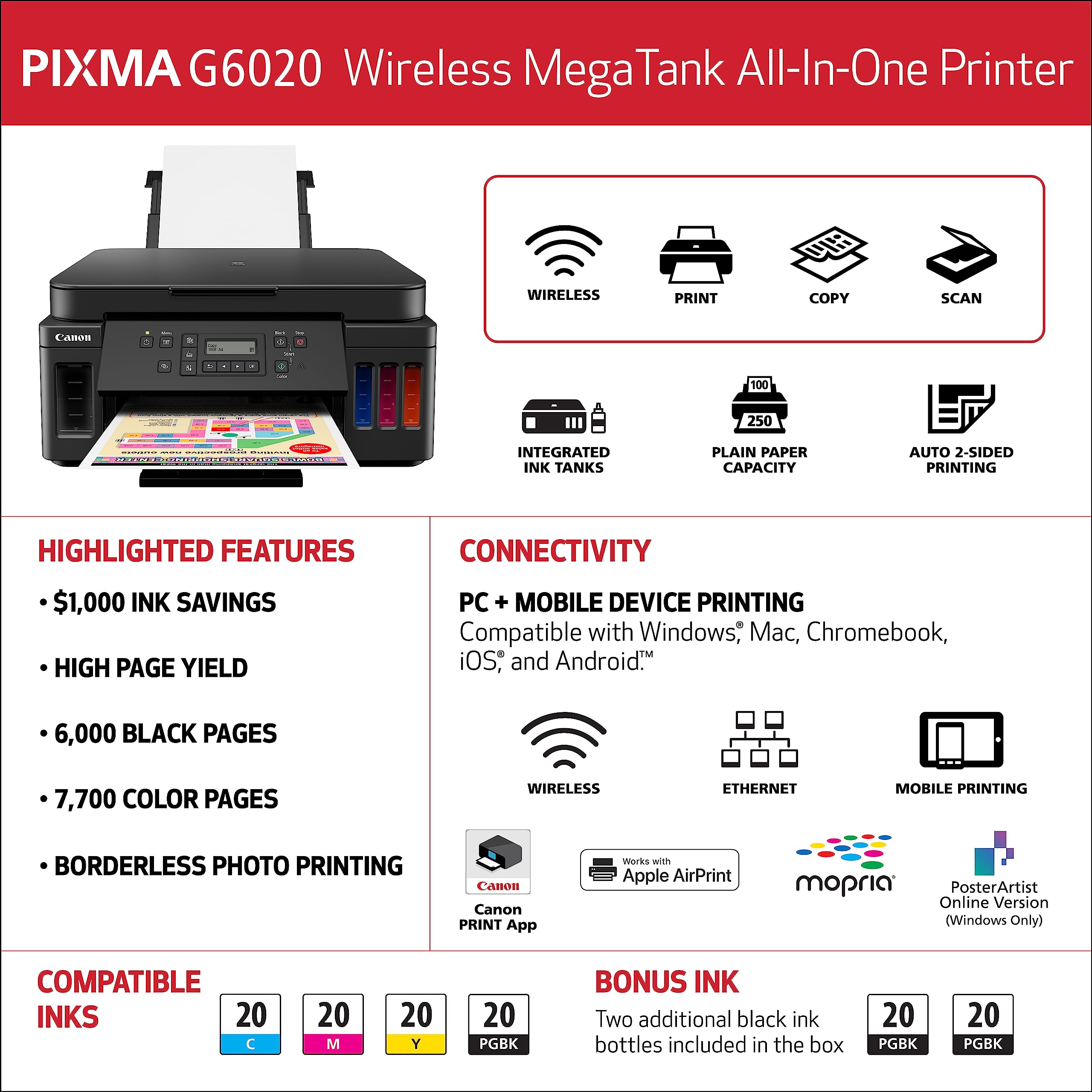 1787752097_vCtoQRUy G6020 wszystko w jednym bezprzewodowy drukarka, Copier, Scan
