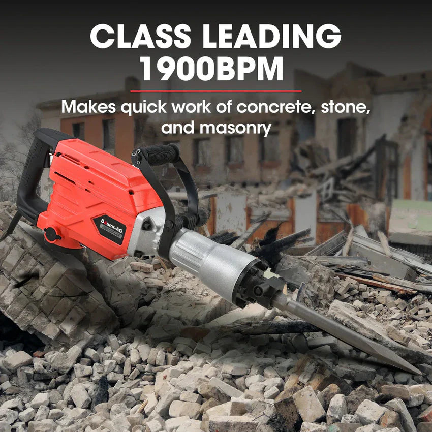 2300W Pro-grade elektryczny Demolition Jackhammer z 3 Bonus Chisels, Carry etui