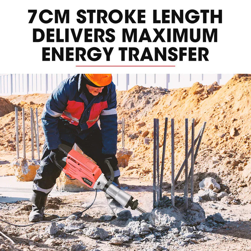 2300W Pro-grade elektryczny Demolition Jackhammer z 3 Bonus Chisels, Carry etui