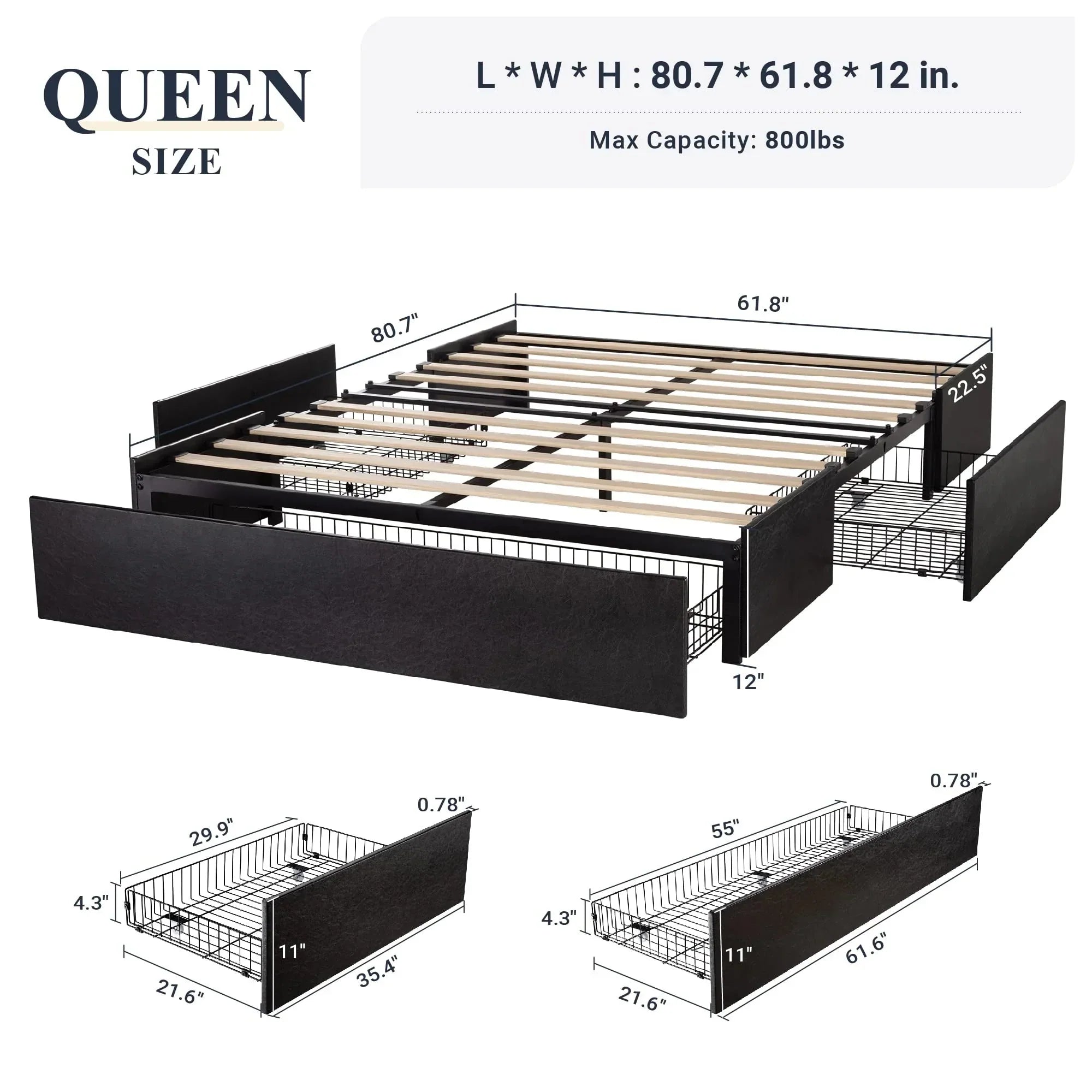 1787752837_6lm8ccjw Platform lozko, rozmiar queen, rama z 3 magazynowy szuflady