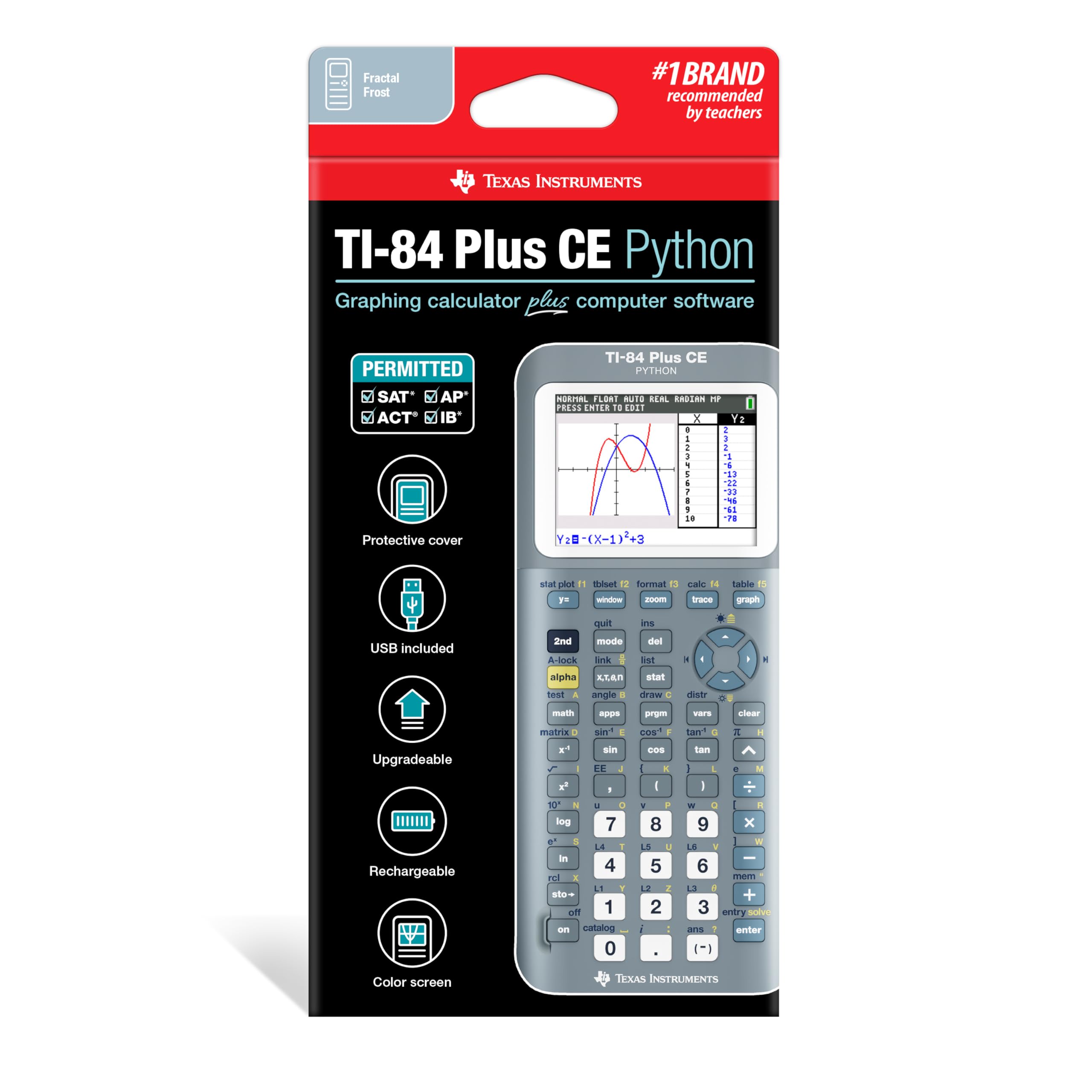 TI-84 Plus Ce Graphing Calculator, Fractal Frost