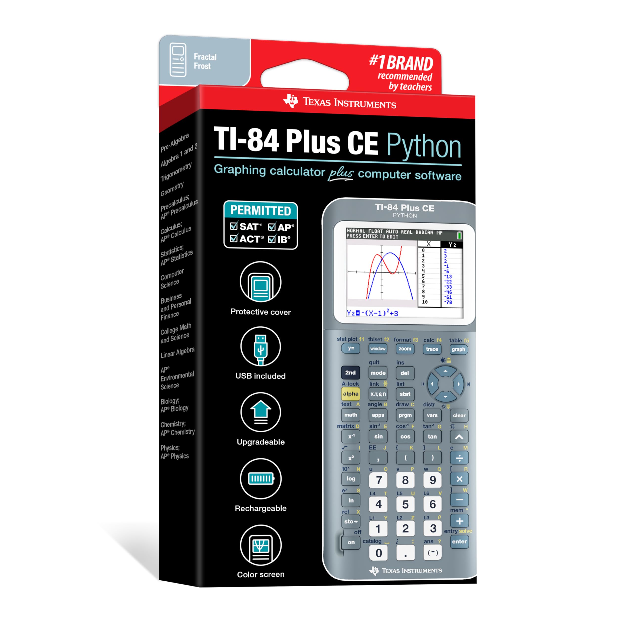 TI-84 Plus Ce Graphing Calculator, Fractal Frost