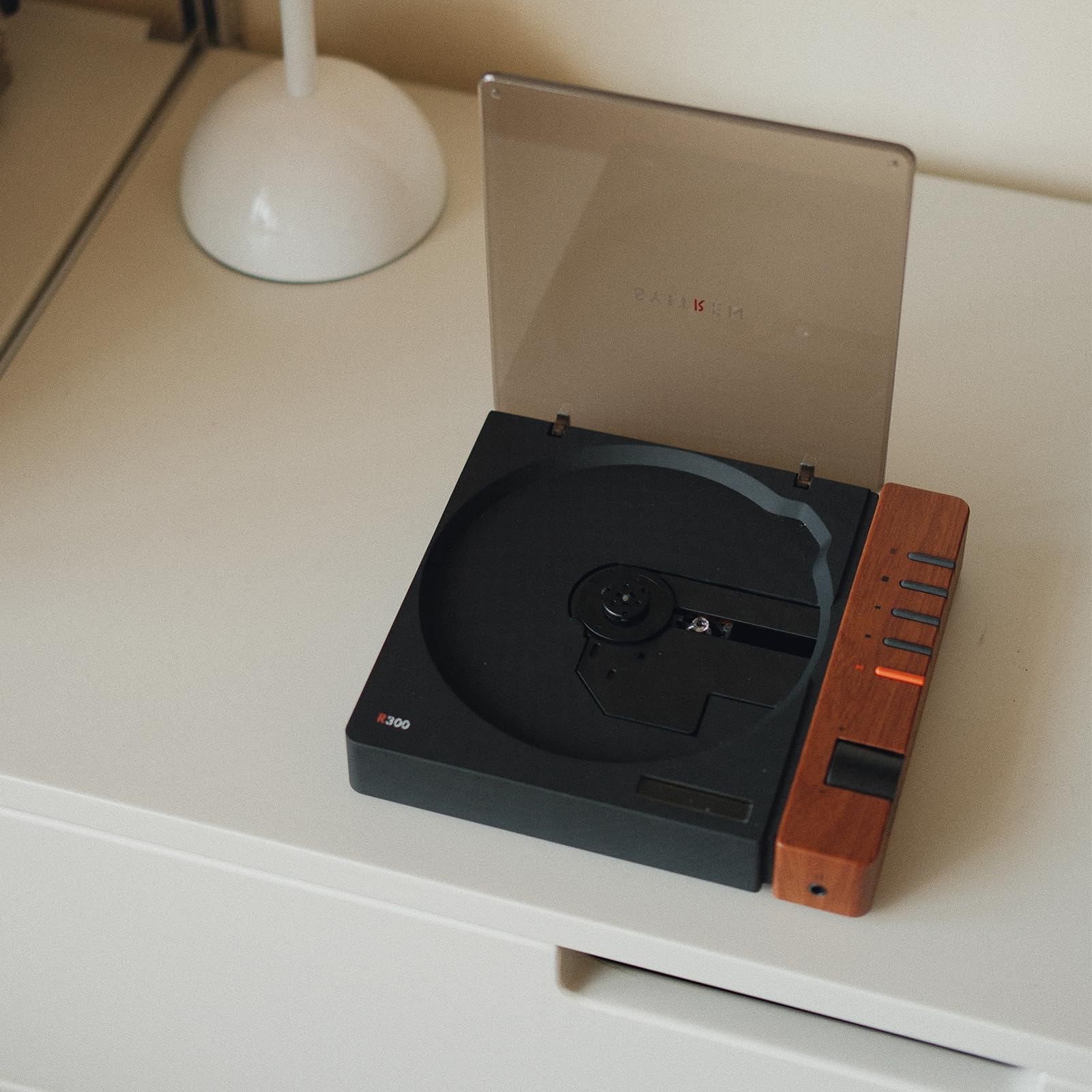 Cd Player, R300 Retro Bluetooth, przenośny brązowy