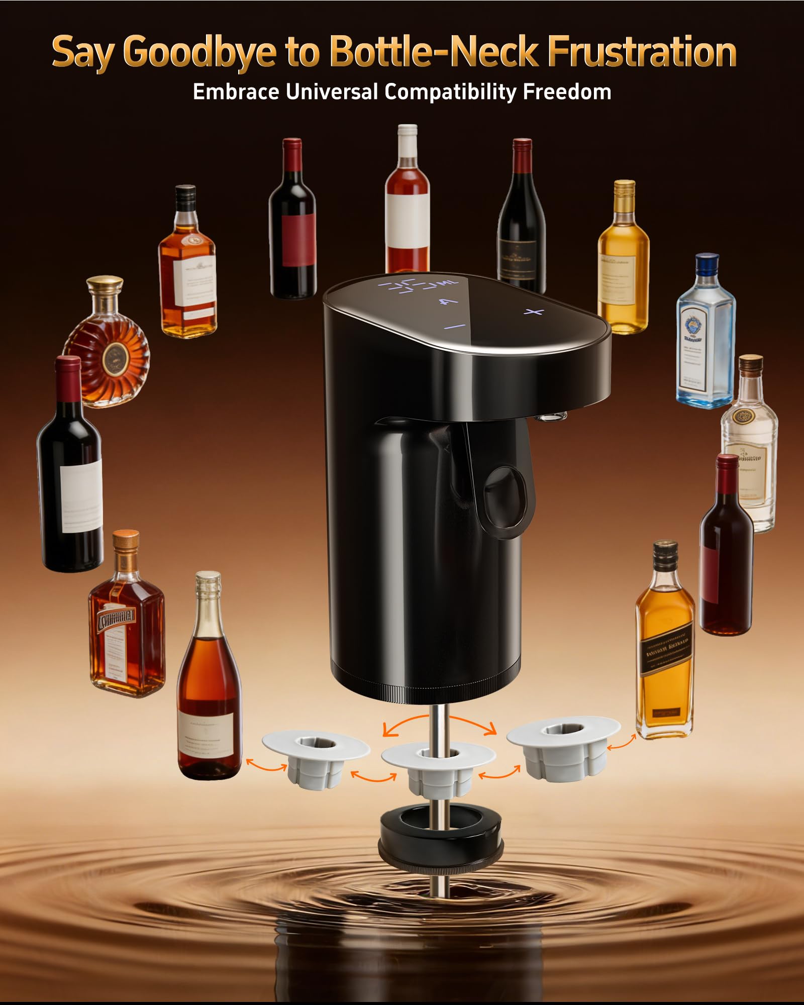 Elektryczny Whisky Dispenser i Wine Aerator, czarny
