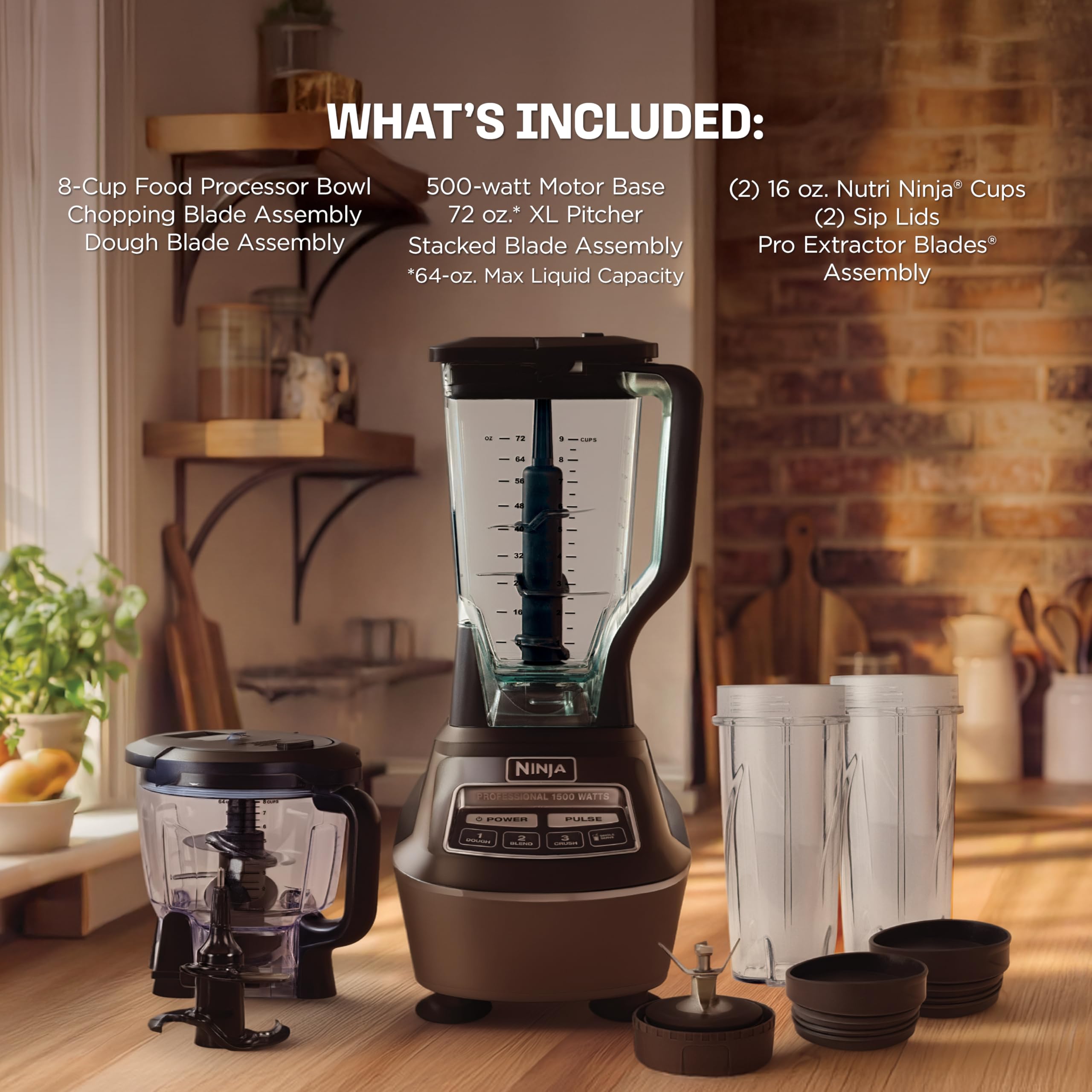 Kuchenny system 1500W i Blender żywności Processor