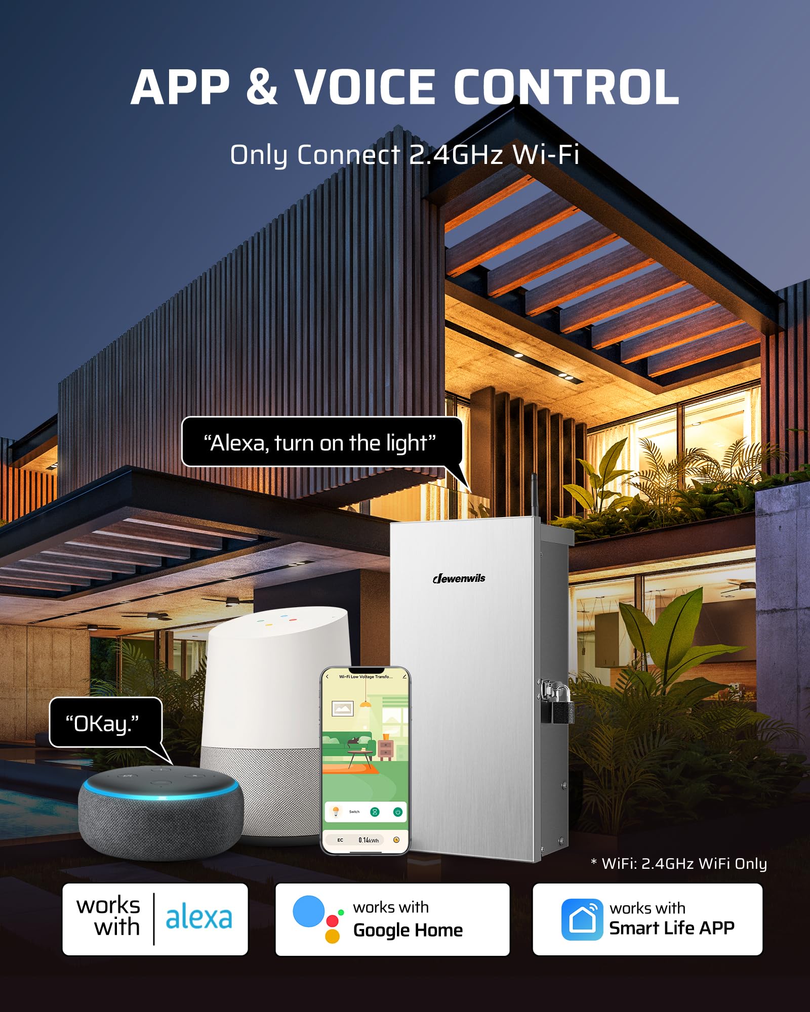 300W Wi-Fi niski Voltage Landscape Lighting Transformer