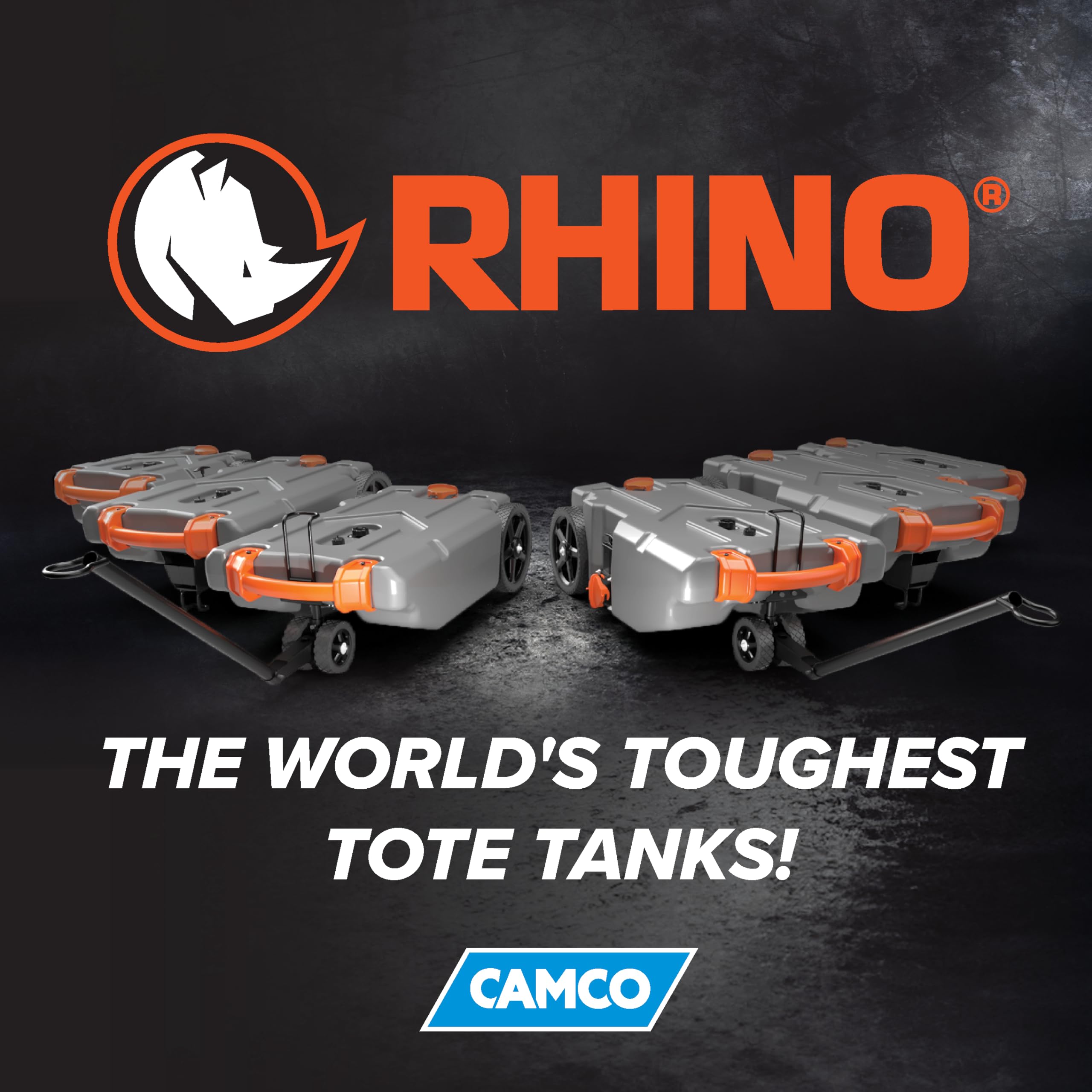 Rhino 36-galon RV Tote zbiornik z Heavy-duty koła