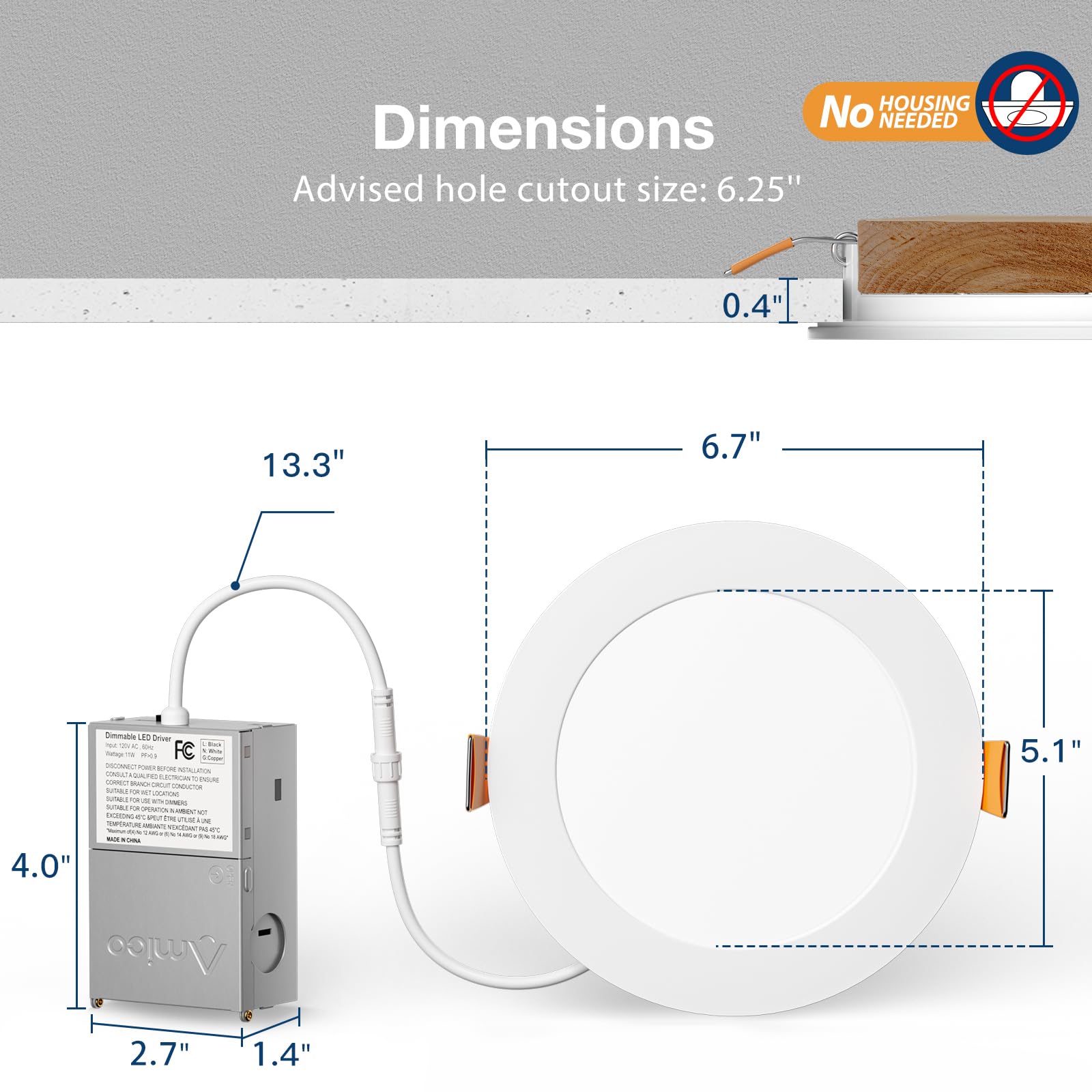 1787769755_XXl0hocu 48 pakiet 6-cali Ultra-thin Dimmable LED Recessed lampy