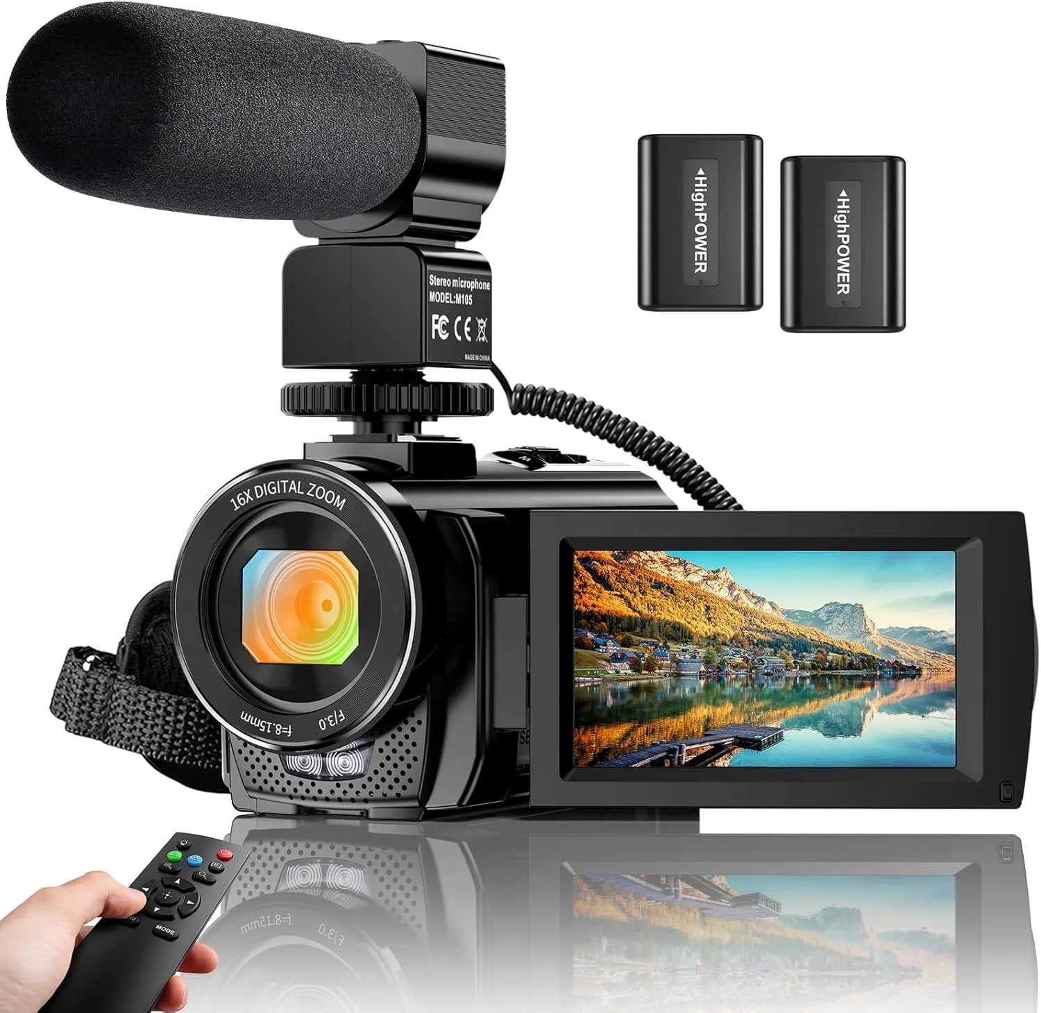 Video kamera, do Vlogging 1080P FHD