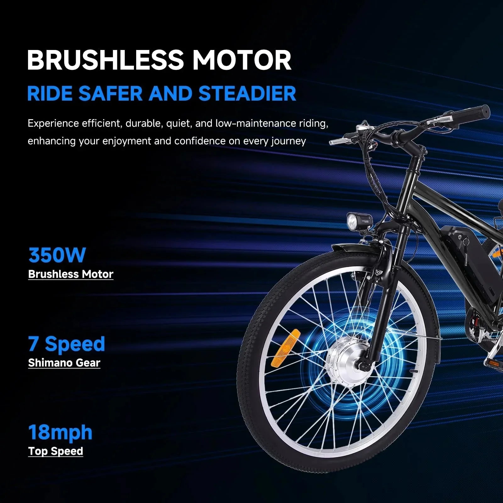 Tricycle - 26 Inch Adult 3 Wheel Electric, Featuring Basket - Fat Tires, 7 Speeds, 350W Powerful Motor, 36V 10Ah Removable Battery Dark Gray