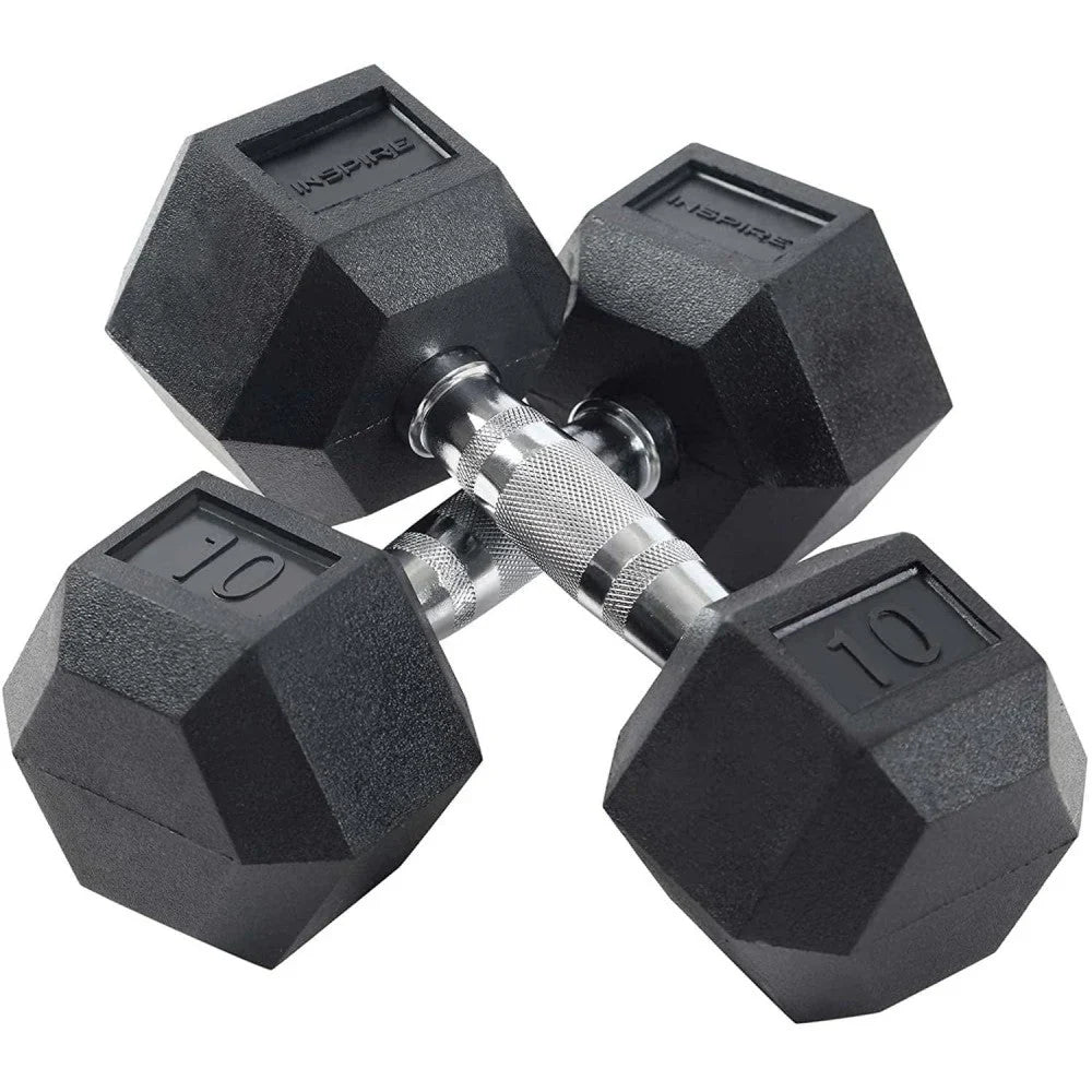 Fitness 210 lb. (5-30 lb.) guma Dumbbell zestaw z 6 para Vertical regal