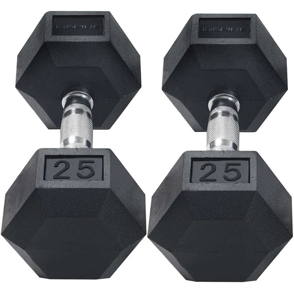 Fitness 210 lb. (5-30 lb.) guma Dumbbell zestaw z 6 para Vertical regal