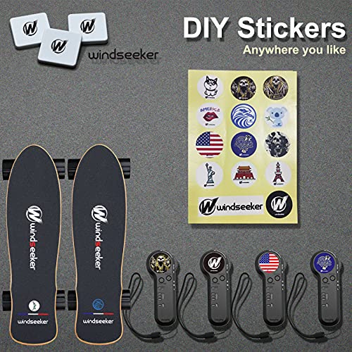 Skateboard, elektryczny model z pilot zdalnego sterowania do Beginners Cruiser E-ska z Diy Stickers