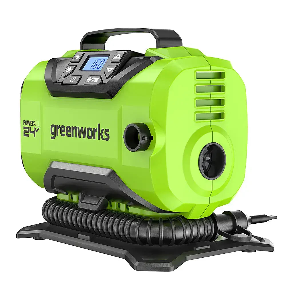 Inflator - 24 Volt Battery Powered 160-PSI, Featuring 2.0 Ah USB-C Battery and Charger - Green Finish