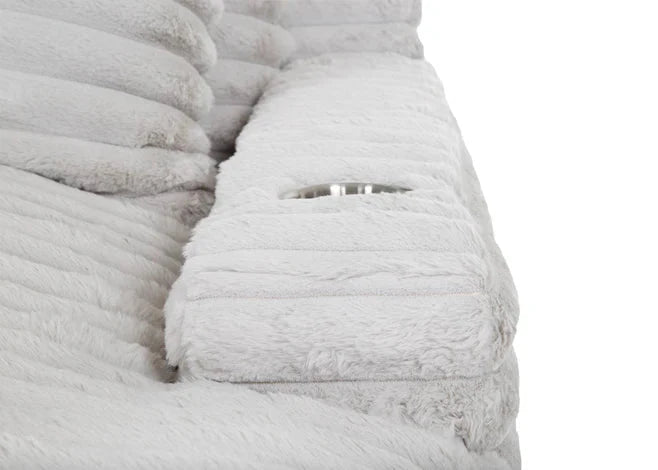 Chaise Lounge z podwójny Cupholders i ładowanie Ports