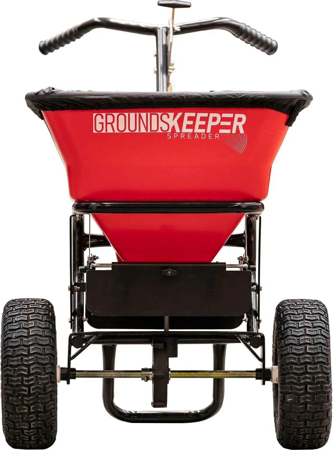 Spreader - Walk Behind Push - 100lb Capacity, For Salt, Ice and Snow Melt, Included Grate and Cover with Enclosed Gearbox for Protection