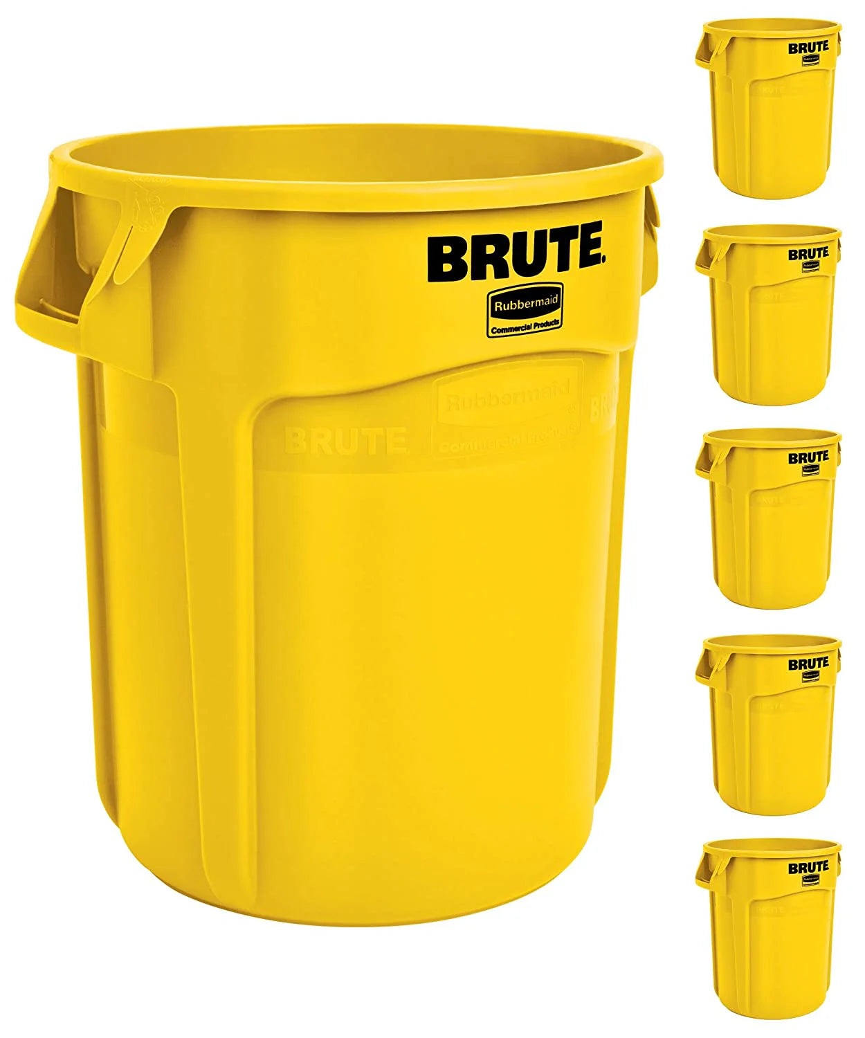 Yellow Heavy-duty Trash/garbage puszka z (pakiet 6)