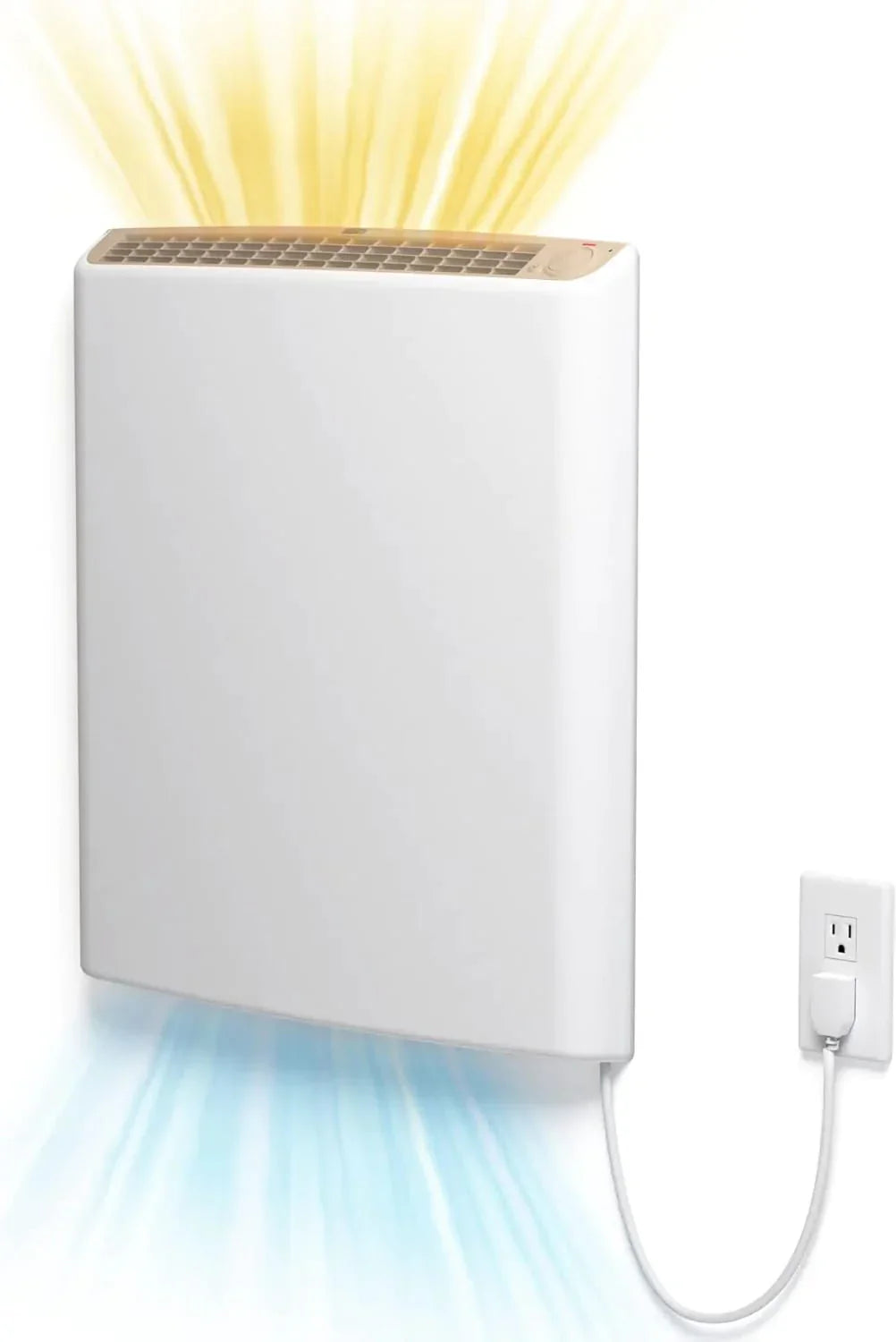 Envi Plug-in Electric Panel Wall Heaters for Indoor Use, Featuring Energy Efficient 24/7 Heating W/safety Sensor Protection