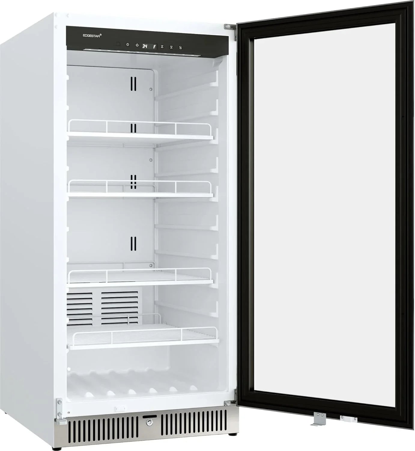 VBM101 22-inch Wide 10.1 Cu. Ft. Commercial Beverage Merchandiser Stainless Steel, Featuring Temp Alarm, Reversible Door