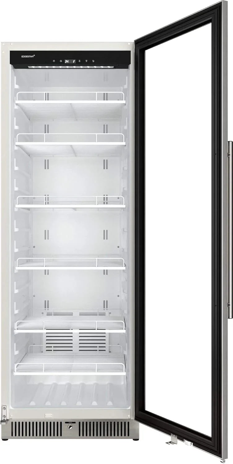 VBM101 22-inch Wide 10.1 Cu. Ft. Commercial Beverage Merchandiser Stainless Steel, Featuring Temp Alarm, Reversible Door
