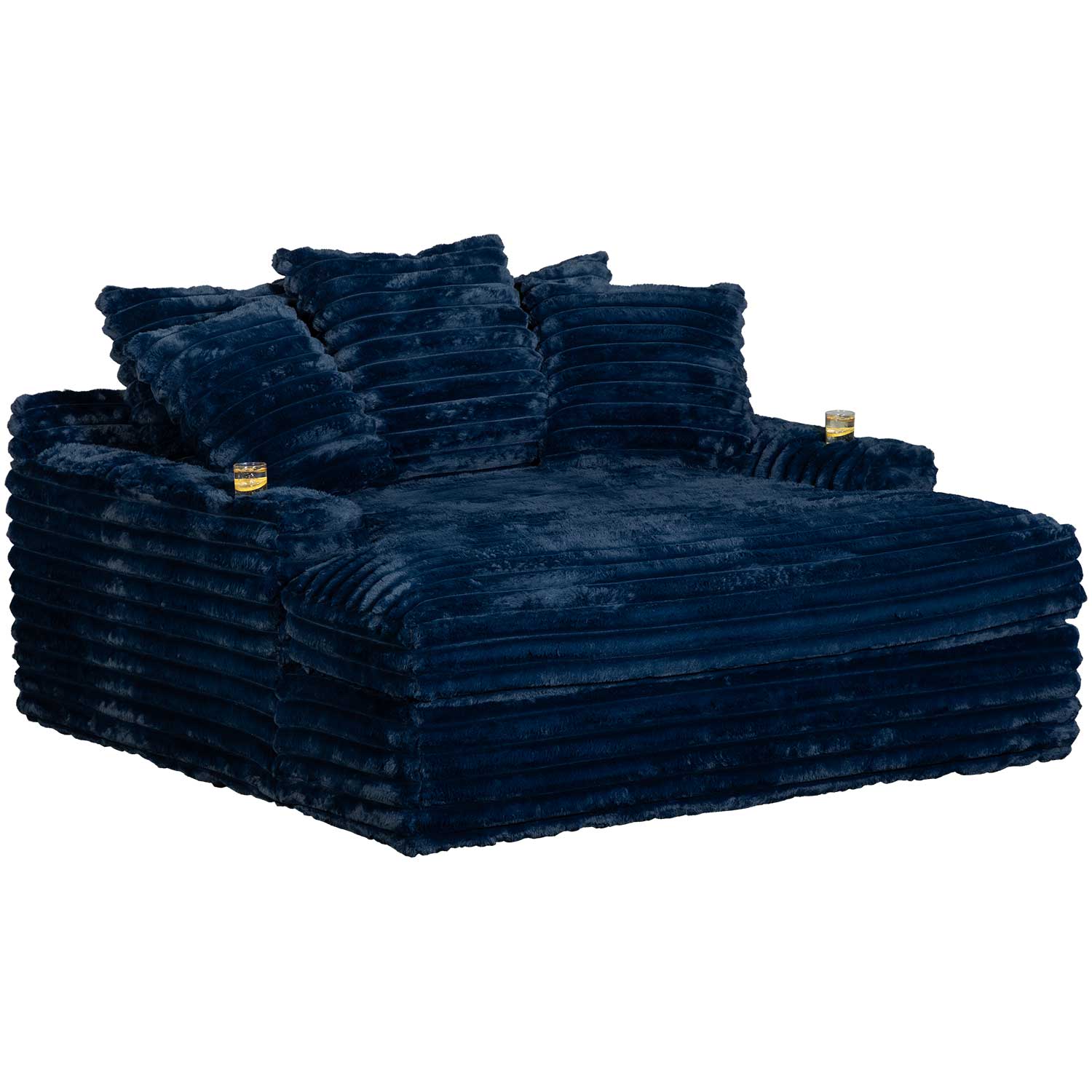Chaise Lounge z podwójny Cupholders i ładowanie Ports