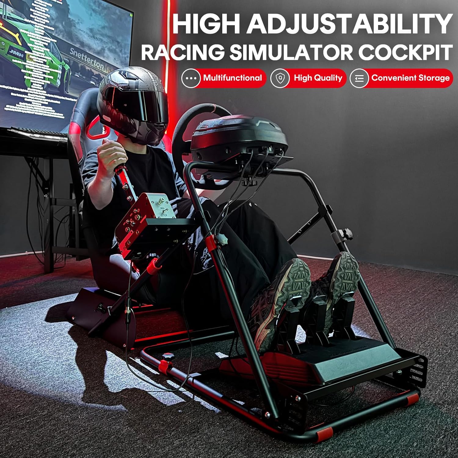 Racing Simulator Cockpit z składany siedzisko
