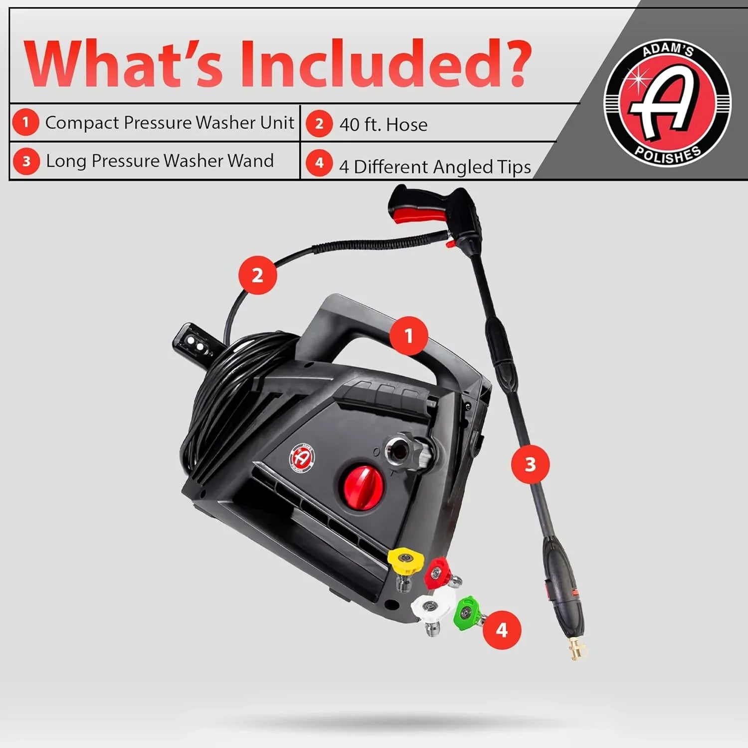 Pressure Washer - Electric, 2.0 - Powerful 1.4 GPM 2000 PSI Car Pressure Washer Sprayer, Snub Nose and Tip Attachment, Use, Car Soap, Patio Boat RV