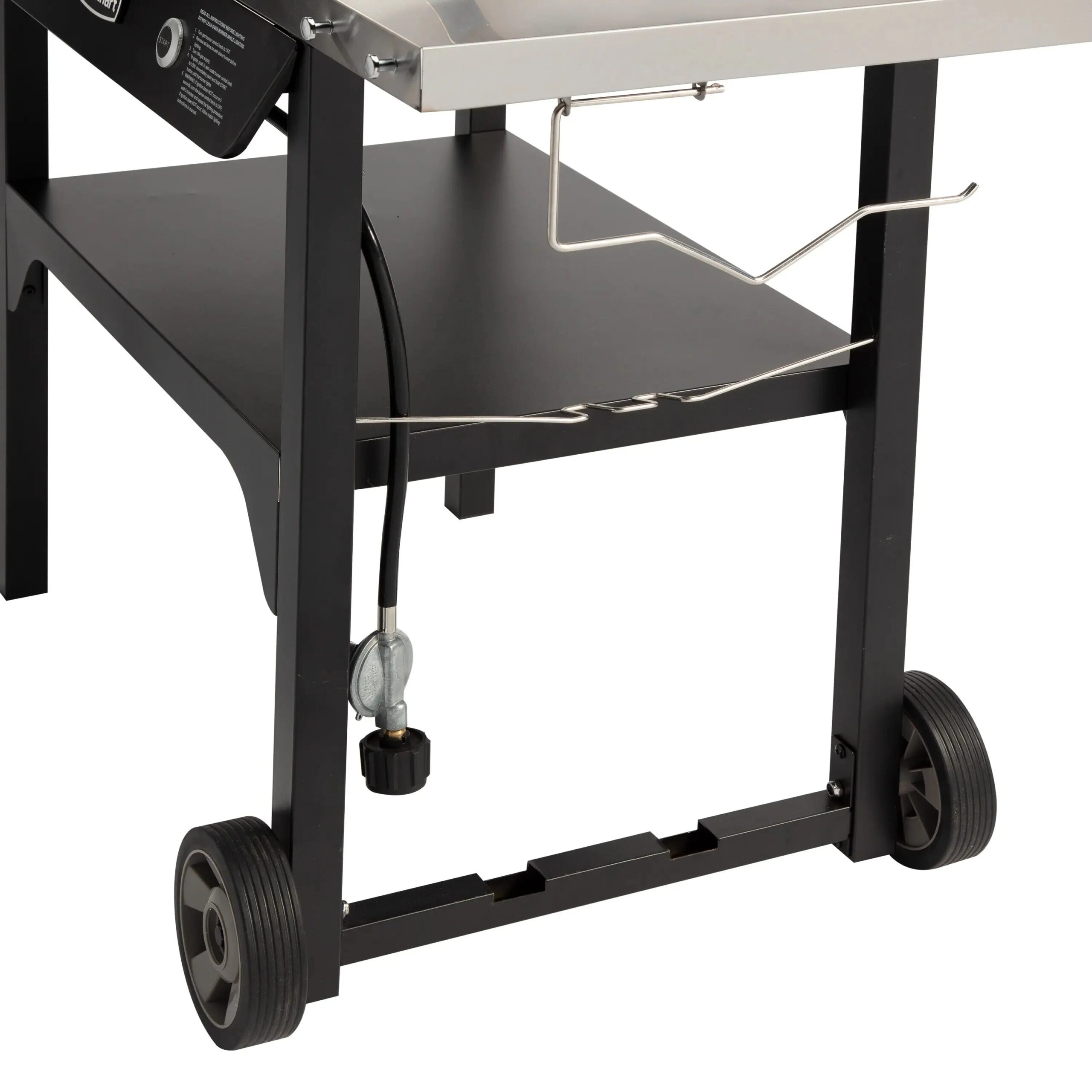 Outdoor Wok Station, Featuring 50, 000 BTU Propane Outdoor Wok Burner W Prep Table, 14 Carbon Steel Wok for Stir Fry, Searing, BBQ Black
