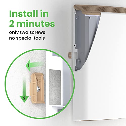 Envi Plug-in Electric Panel Wall Heaters for Indoor Use, Featuring Energy Efficient 24/7 Heating W/safety Sensor Protection