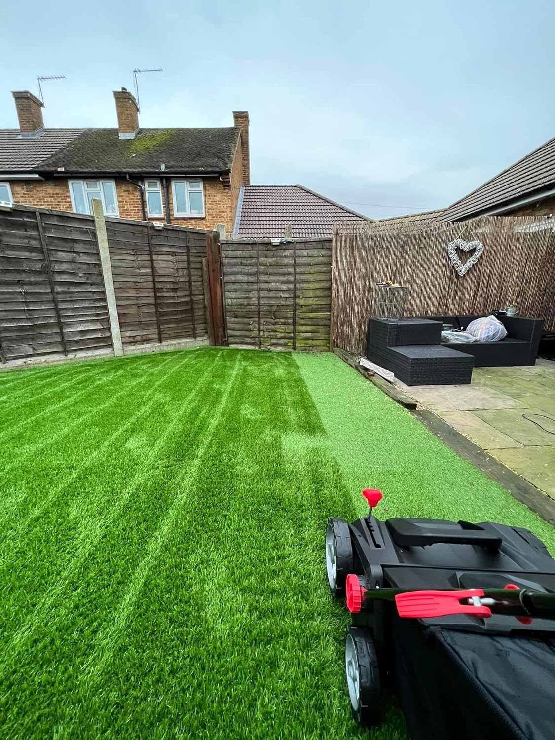 Artificial Turf Broom ogrodowy moc Brush z Collection skrzynka Sweepy skrzynka