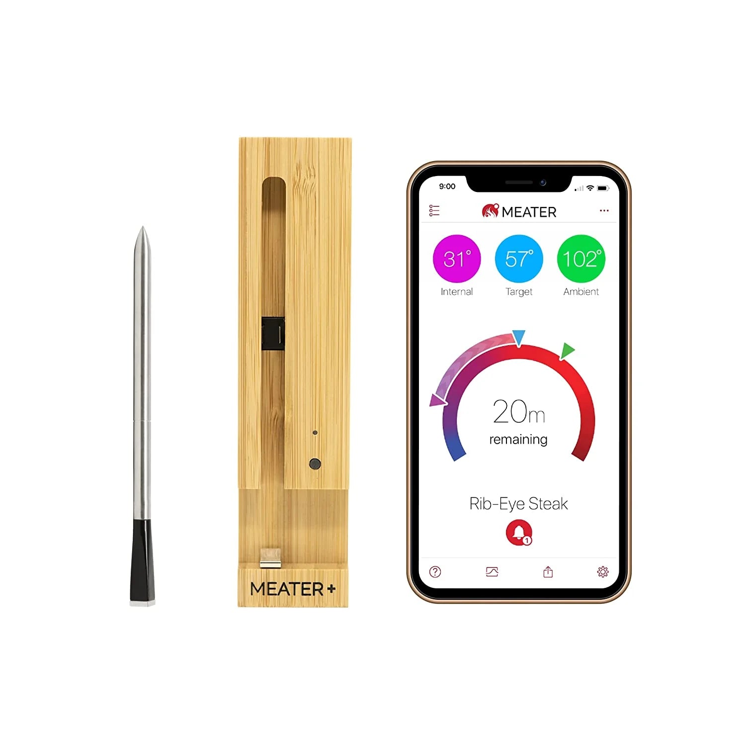 Plus, Featuring Smart Meat Thermometer with Bluetooth, 165ft Wireless Range, For the Oven, Grill, Kitchen, BBQ, Smoker, Rotisserie