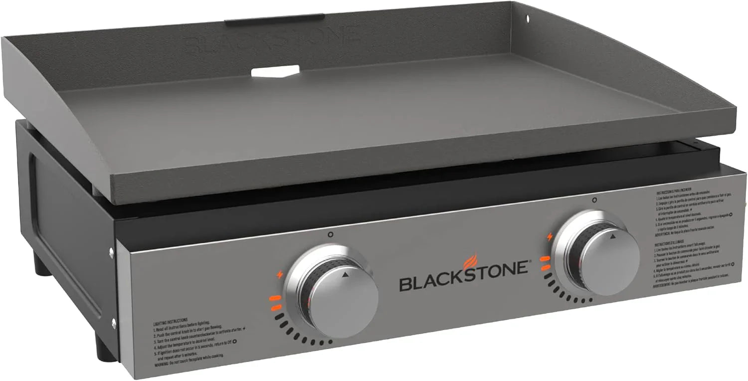 1666 22 Tabletop z stal nierdzewna Faceplate Griddle, Powder Coated stal, czarny