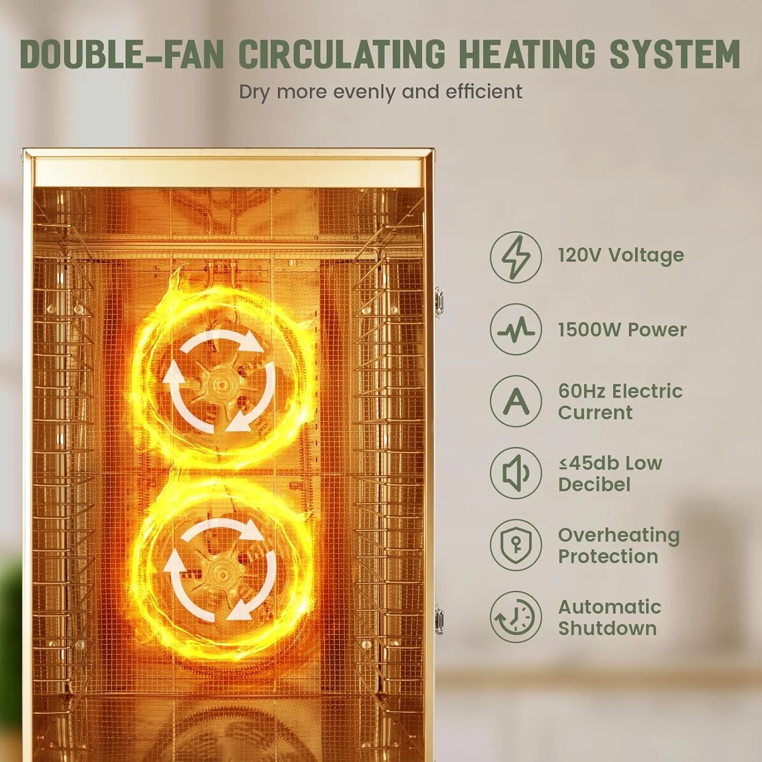 Żywności Dehydrator, komercyjny, 16 Trays 1500W 70-190 F duży