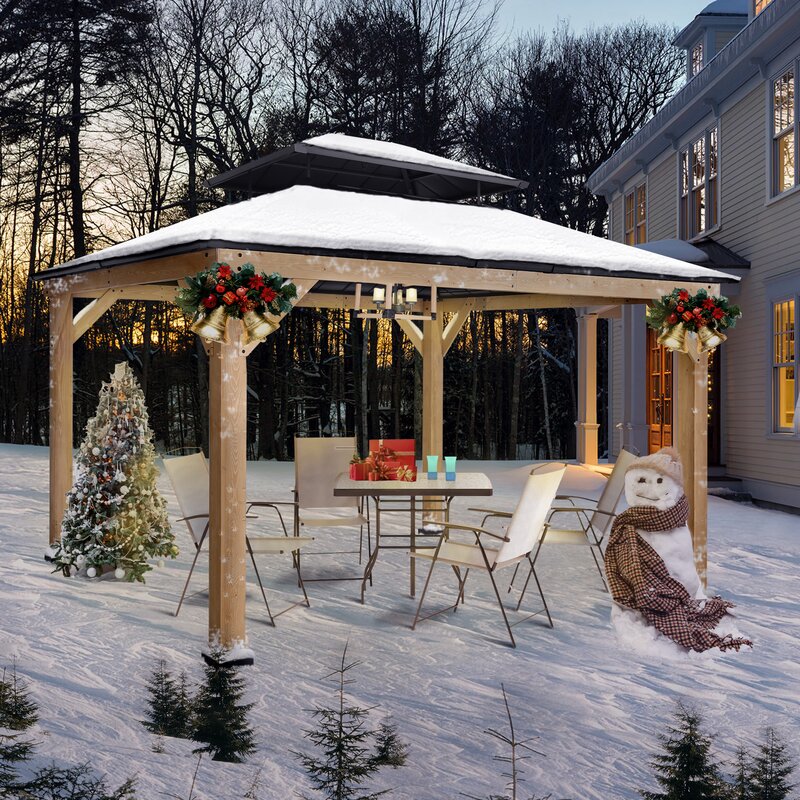 Tarasowy altana, 13 ft. W X 11 ft. D lite drewno