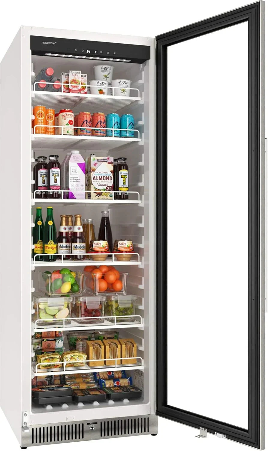 VBM101 22-inch Wide 10.1 Cu. Ft. Commercial Beverage Merchandiser Stainless Steel, Featuring Temp Alarm, Reversible Door