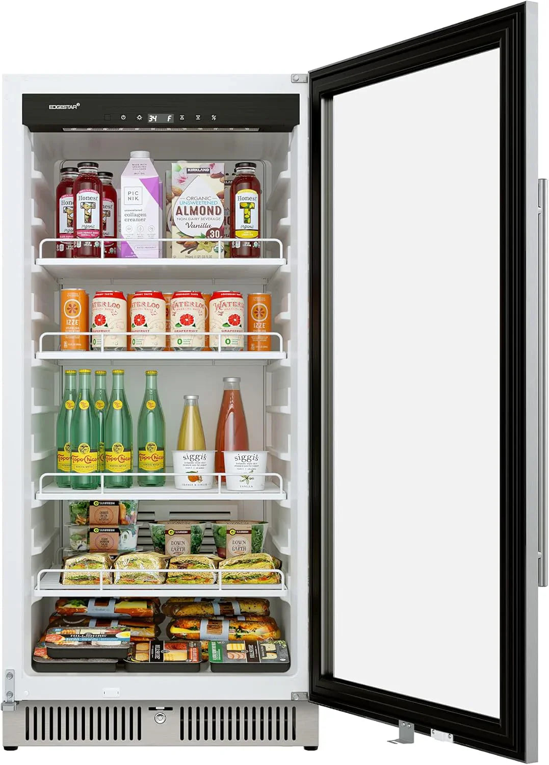 VBM101 22-inch Wide 10.1 Cu. Ft. Commercial Beverage Merchandiser Stainless Steel, Featuring Temp Alarm, Reversible Door