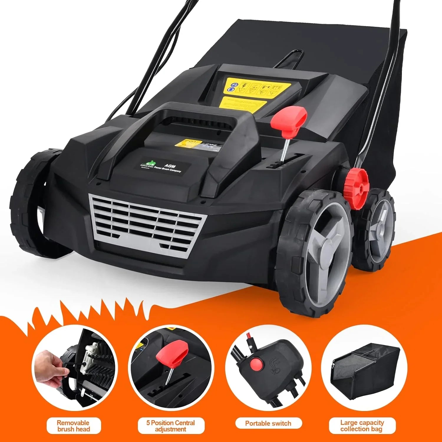 Artificial Turf Broom ogrodowy moc Brush z Collection skrzynka Sweepy skrzynka