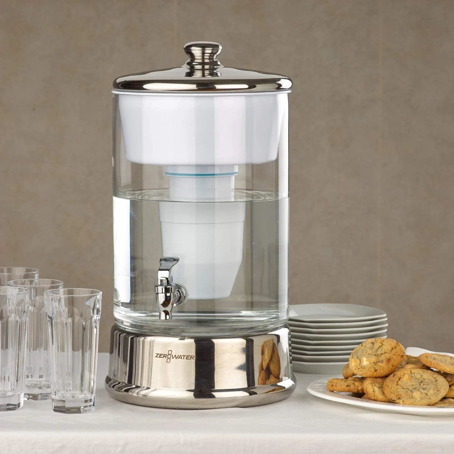 Dispenser, 40 kubek Ready-pour szklo, Bpa-free z Free wody Quality Meter