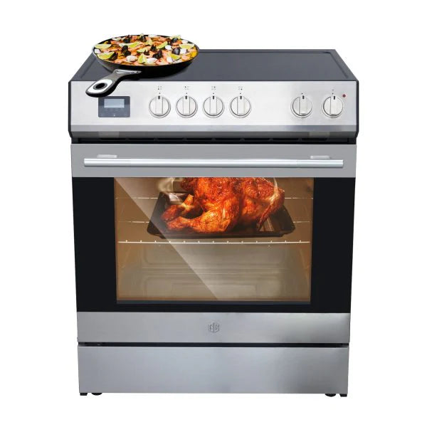 Range - Front Control Electric, Oven with 5 Cooktop Elements with 6 Cooking Power Options - Freestanding Oven, 5.0 Cu. Ft. Capacity Stainless Steel