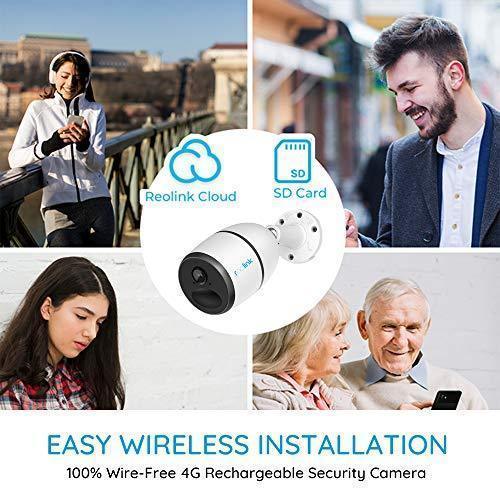 Security Camera - 3G/4G LTE Outdoor Solar-powered Celluar - Wirefree Rechargeable Battery Camera System